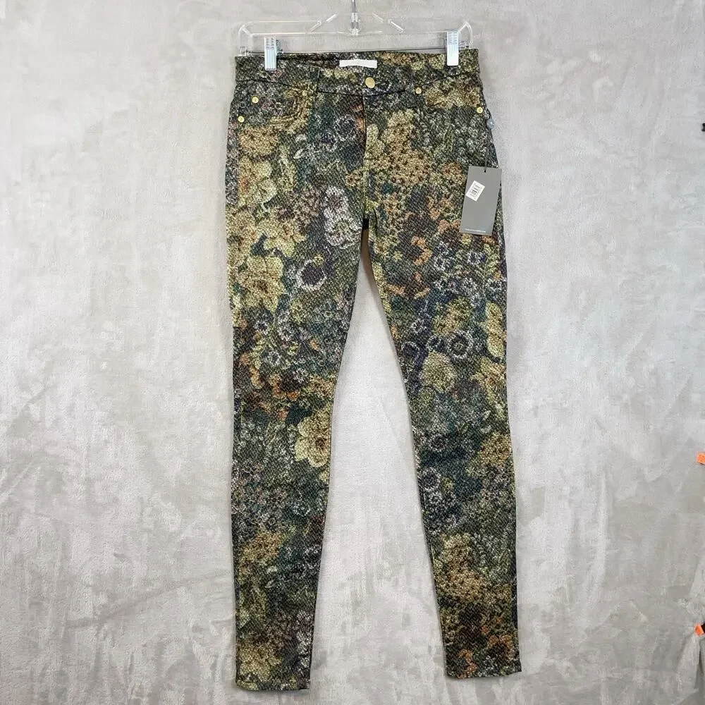 NWT 7 For All Mankind Tapestry Floral Botanical Skinny Jeans Size 12 Regencycore - Picture 2 of 15